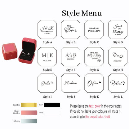 Écrin alliance simili cuir velours — Rouge