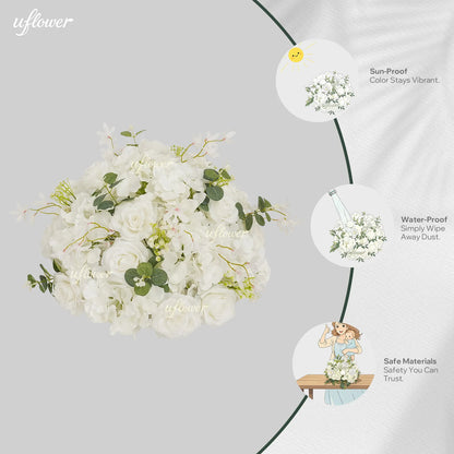 Demi-Boule de Roses Artificielles Mariage — vue 2