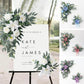 Guirlande fleurs artificielles panneau mariage arche