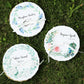 Porte alliance fleurs aquarelle et perles