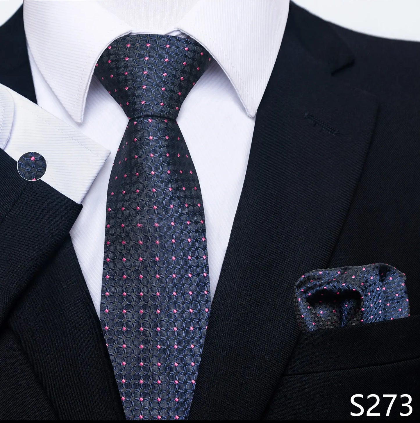 Coffret cravate mariage homme et pochette