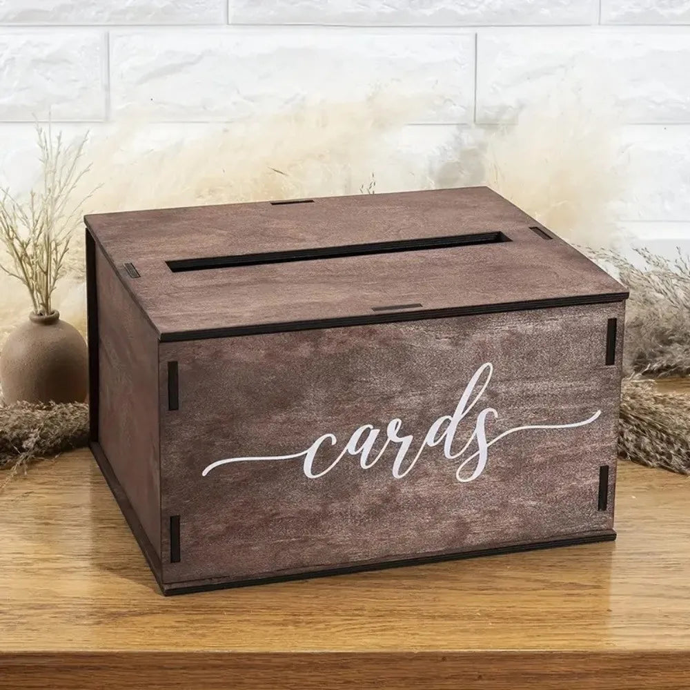 Urne Mariage en Bois Noyer Champêtre