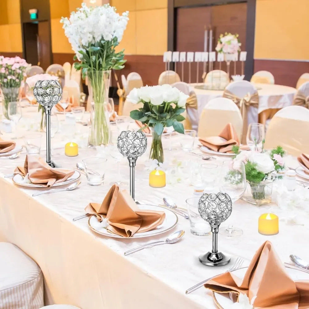 Bougeoir Cristal Trois Coupelles Mariage