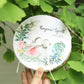 Porte alliance fleurs aquarelle et perles