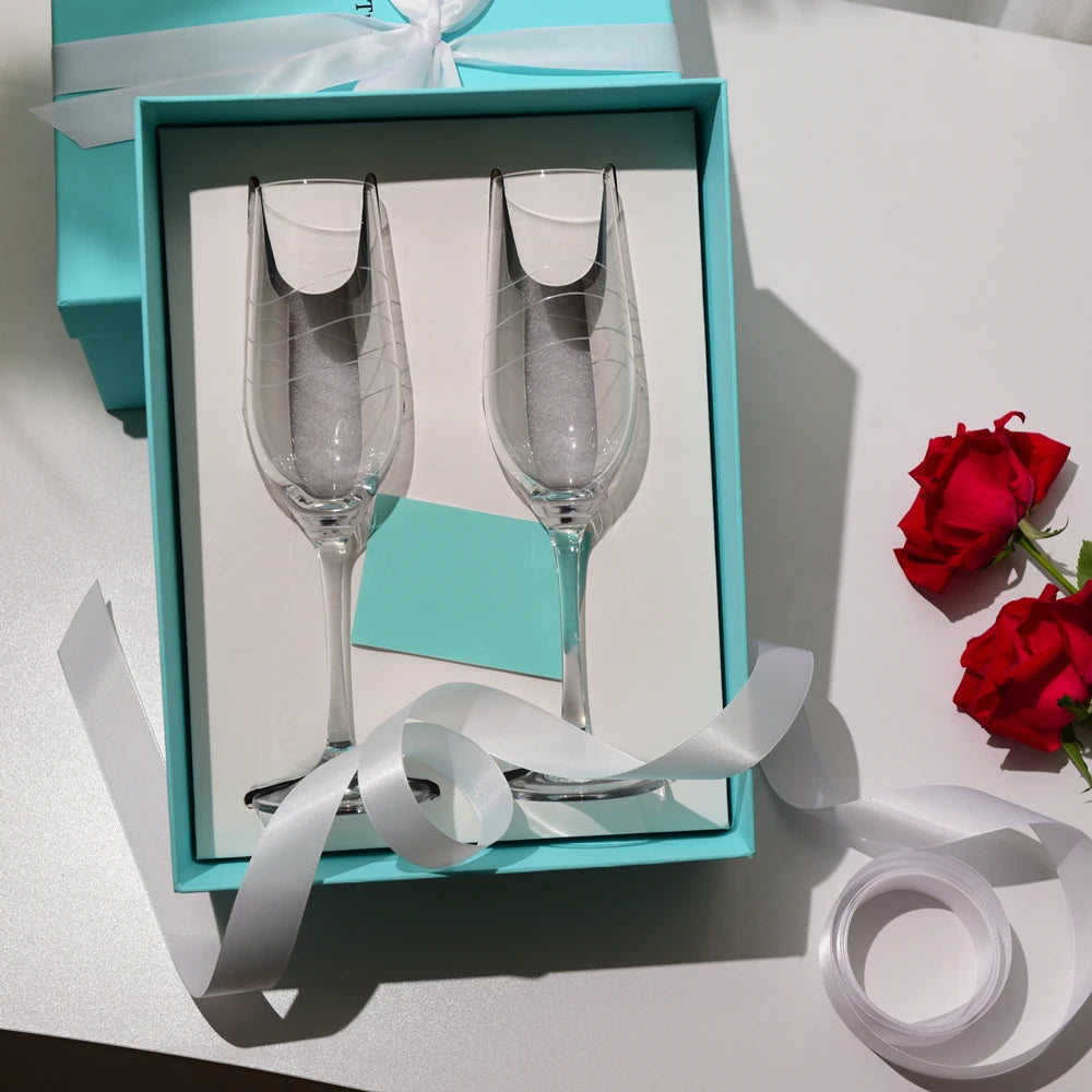 Coffret Flûtes Champagne Mariage Turquoise — vue 2