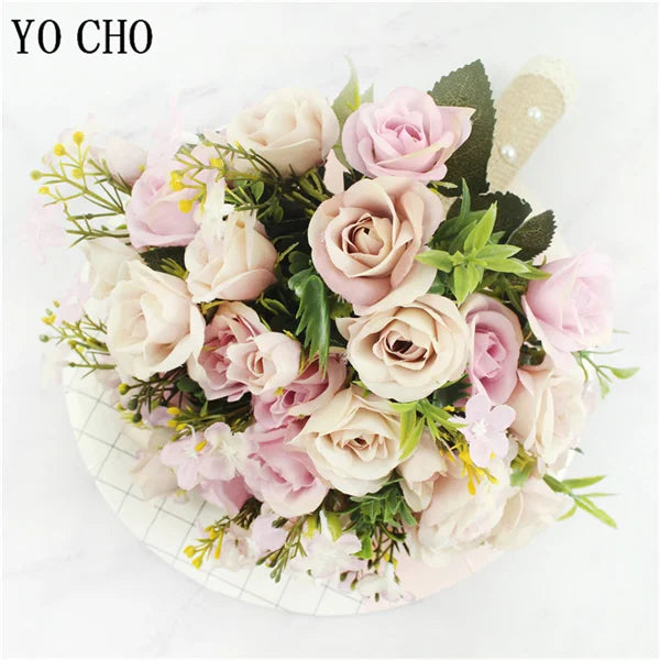 Bouquet Mariée en Roses de Soie