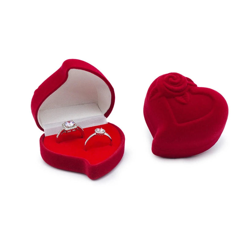 Écrin bague cœur rose en relief — vue 8