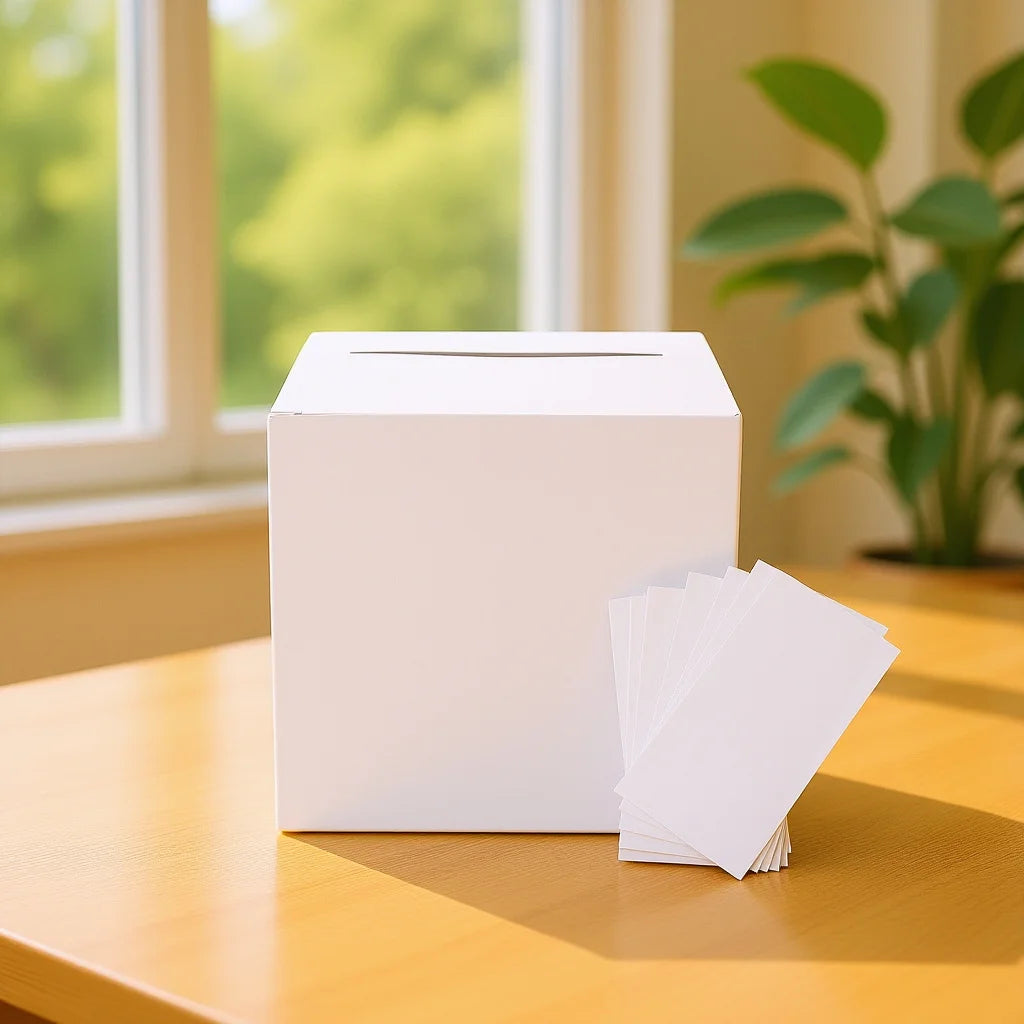 Urne Mariage Blanche Boîte à Enveloppes