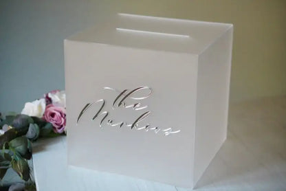 Urne mariage personnalisée acrylique transparente