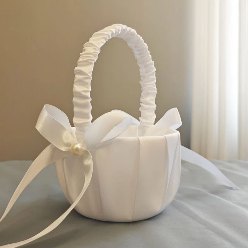 Coussin alliance satin et panier fleurs — vue 6