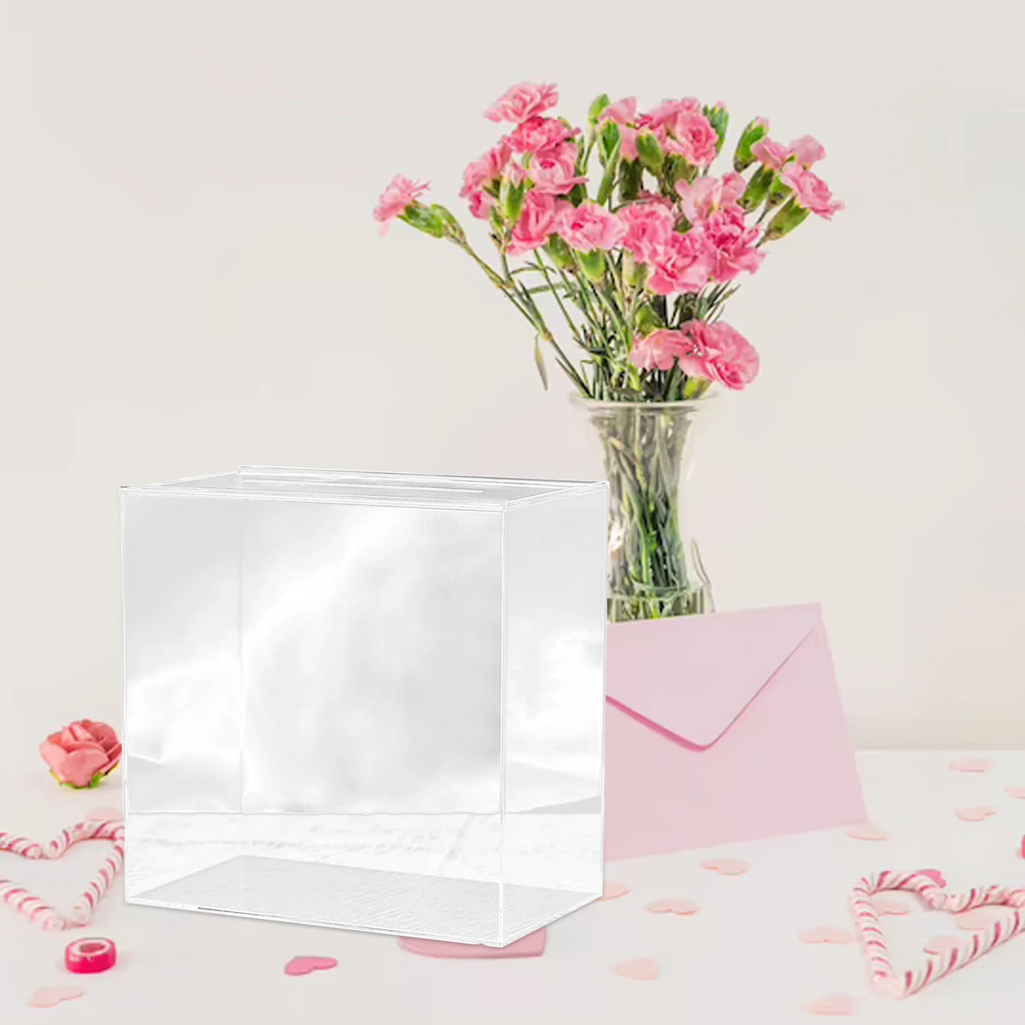 Urne mariage acrylique moderne à enveloppes