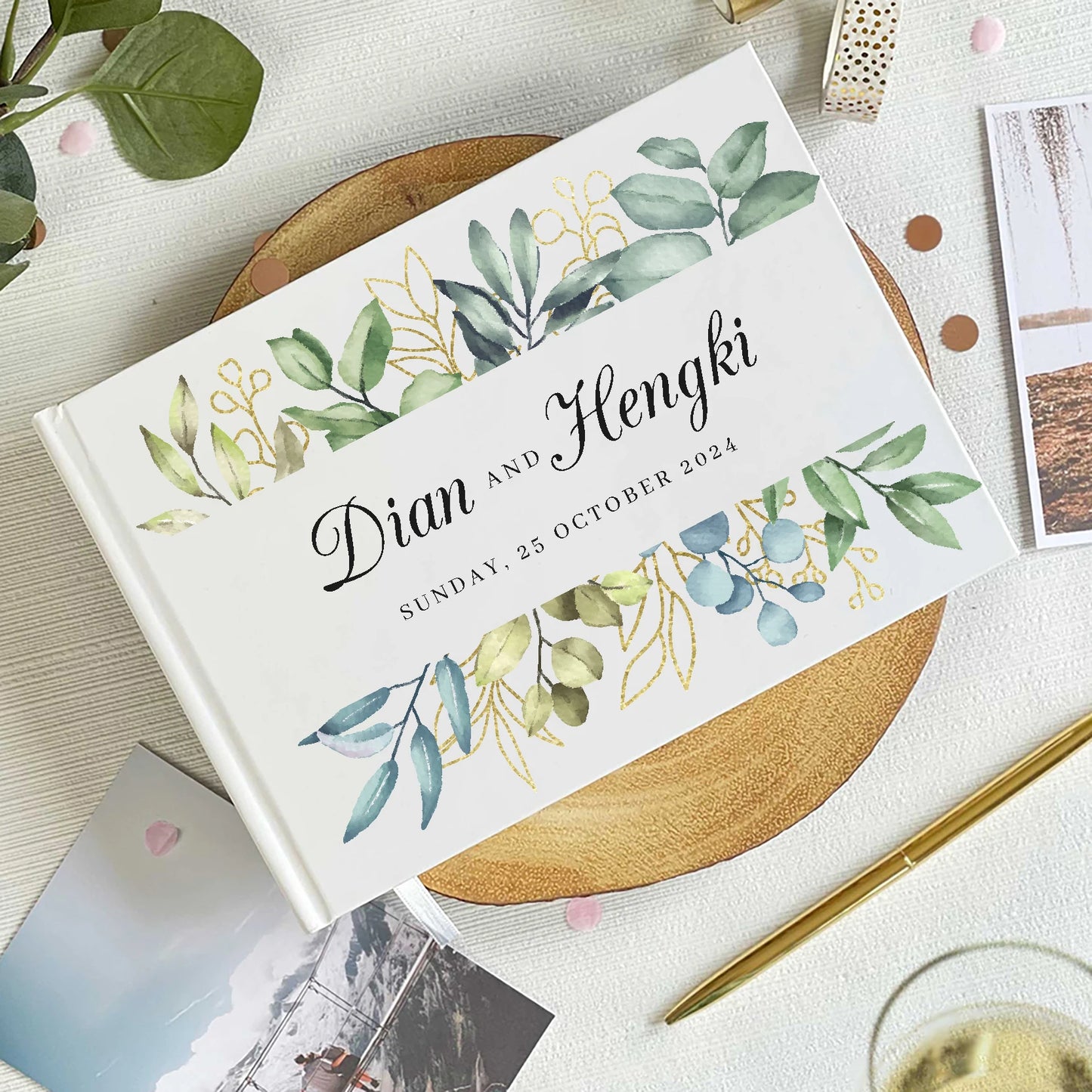 Livre d'Or Mariage Personnalisé 21 Décors au Choix
