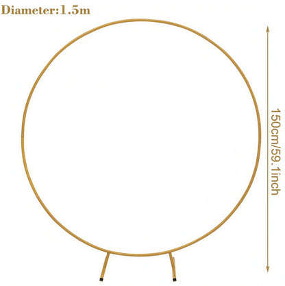 Arche Mariage Ronde Métal Doré — 1,50 m