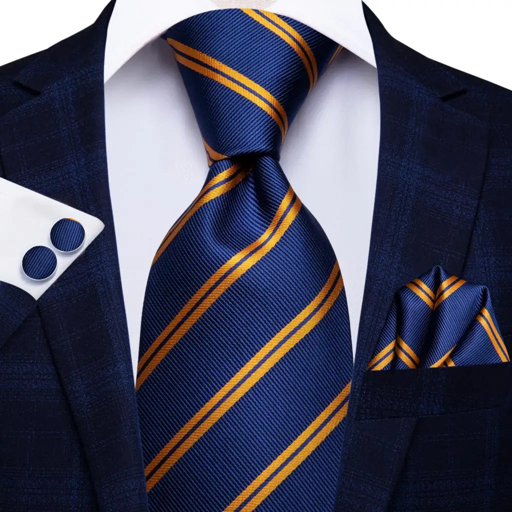 Coffret Cravate Mariage Homme avec Pochette et Manchettes