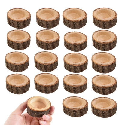 Bougeoirs en Bois Mariage