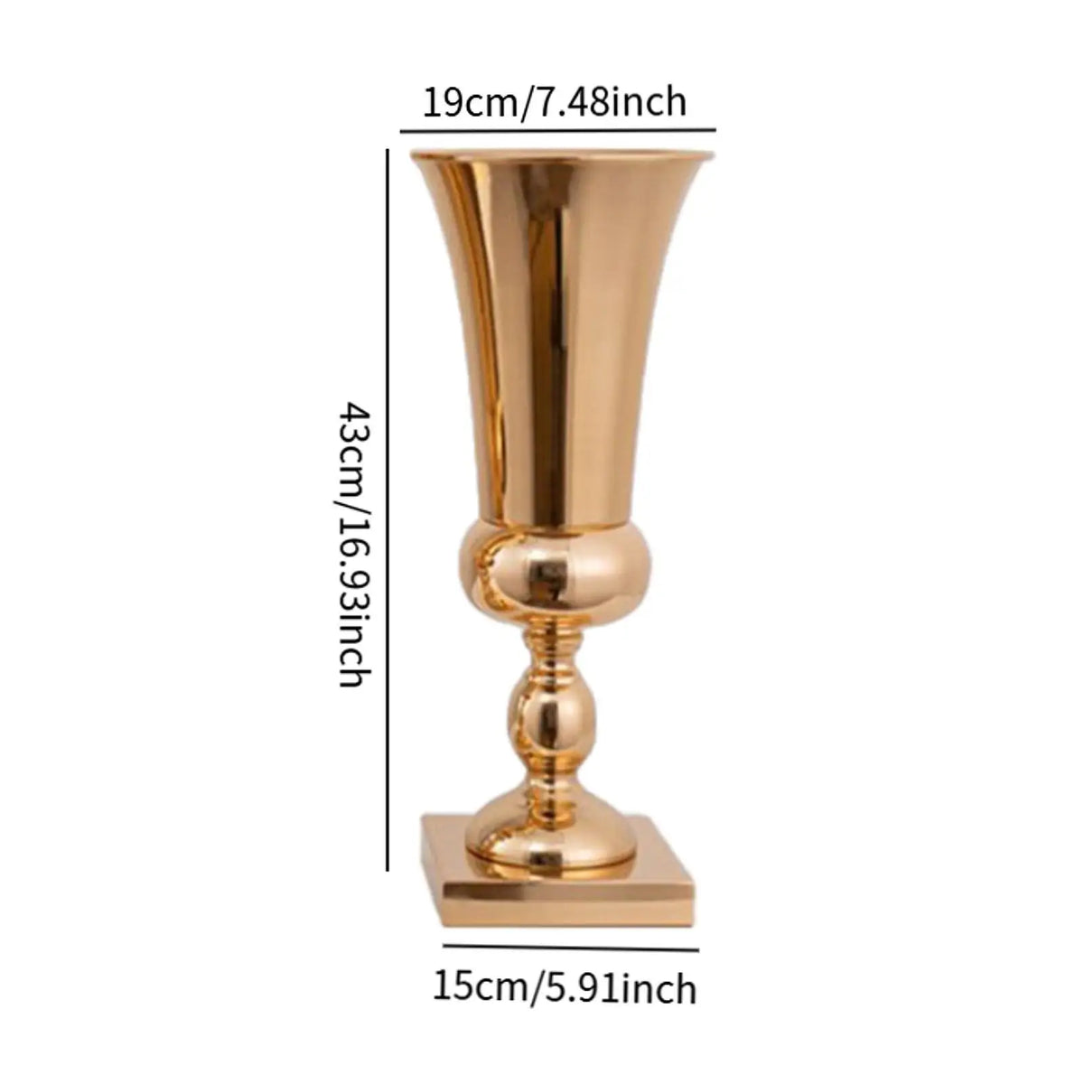 Vase centre de table mariage doré — vue 11