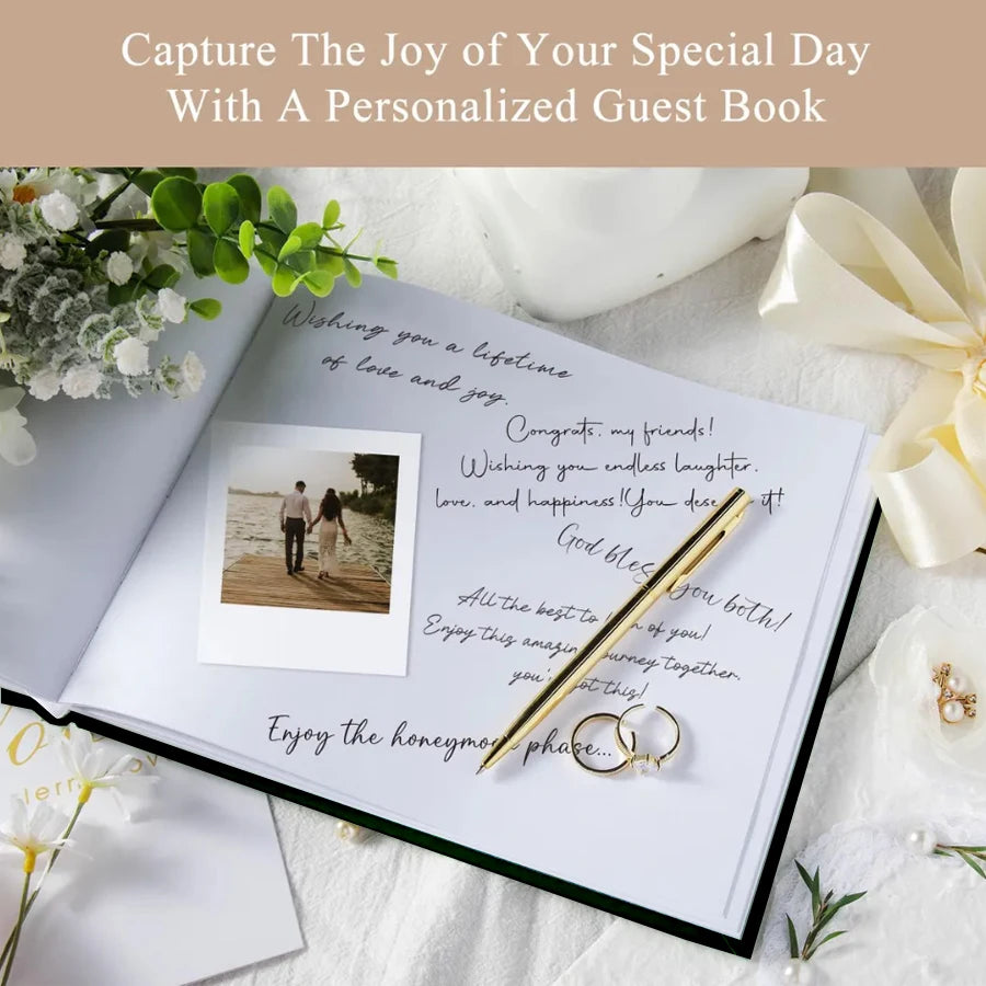 Livre d'Or Mariage Personnalisé Blanc ou Noir