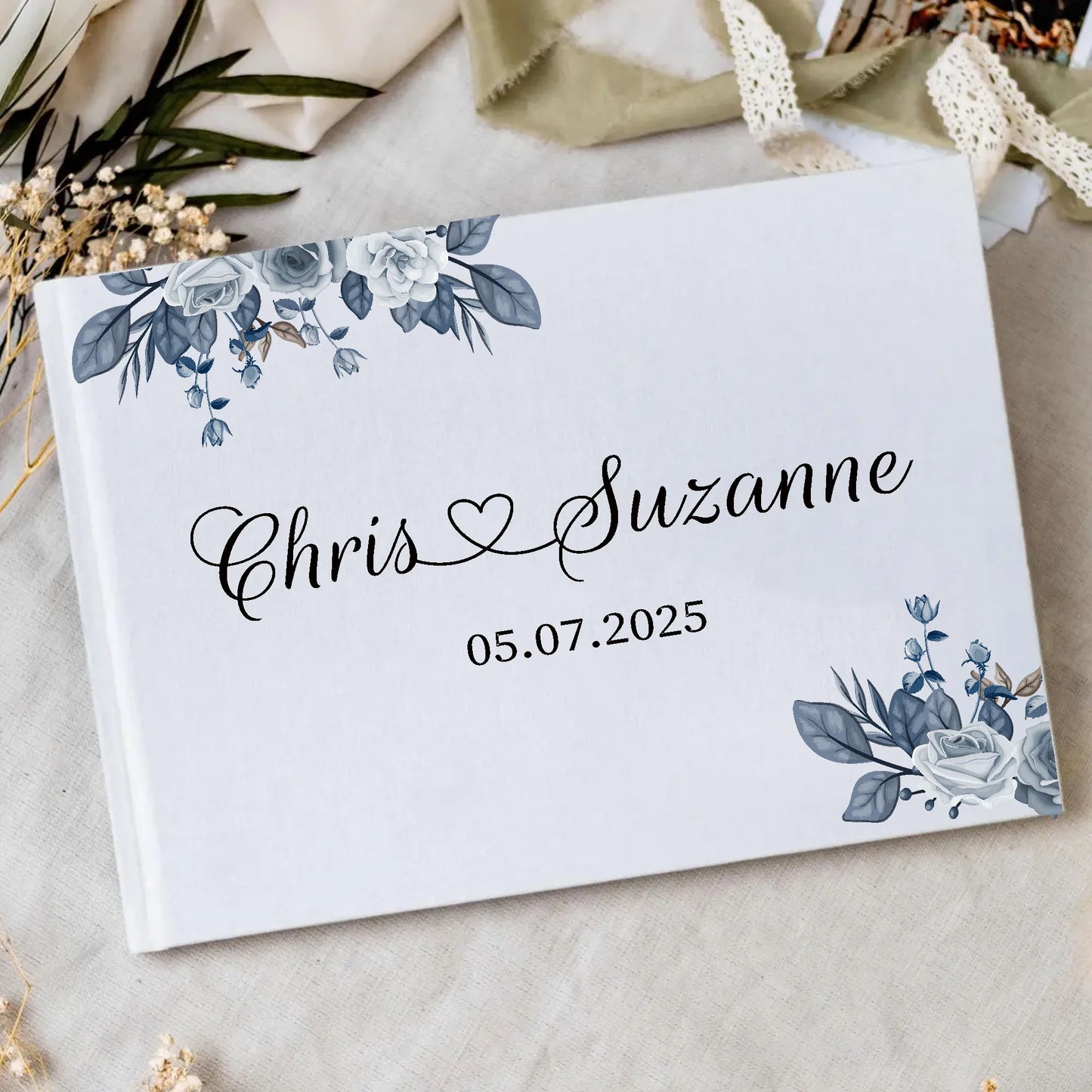 Livre d'Or Mariage Personnalisé 21 Décors au Choix