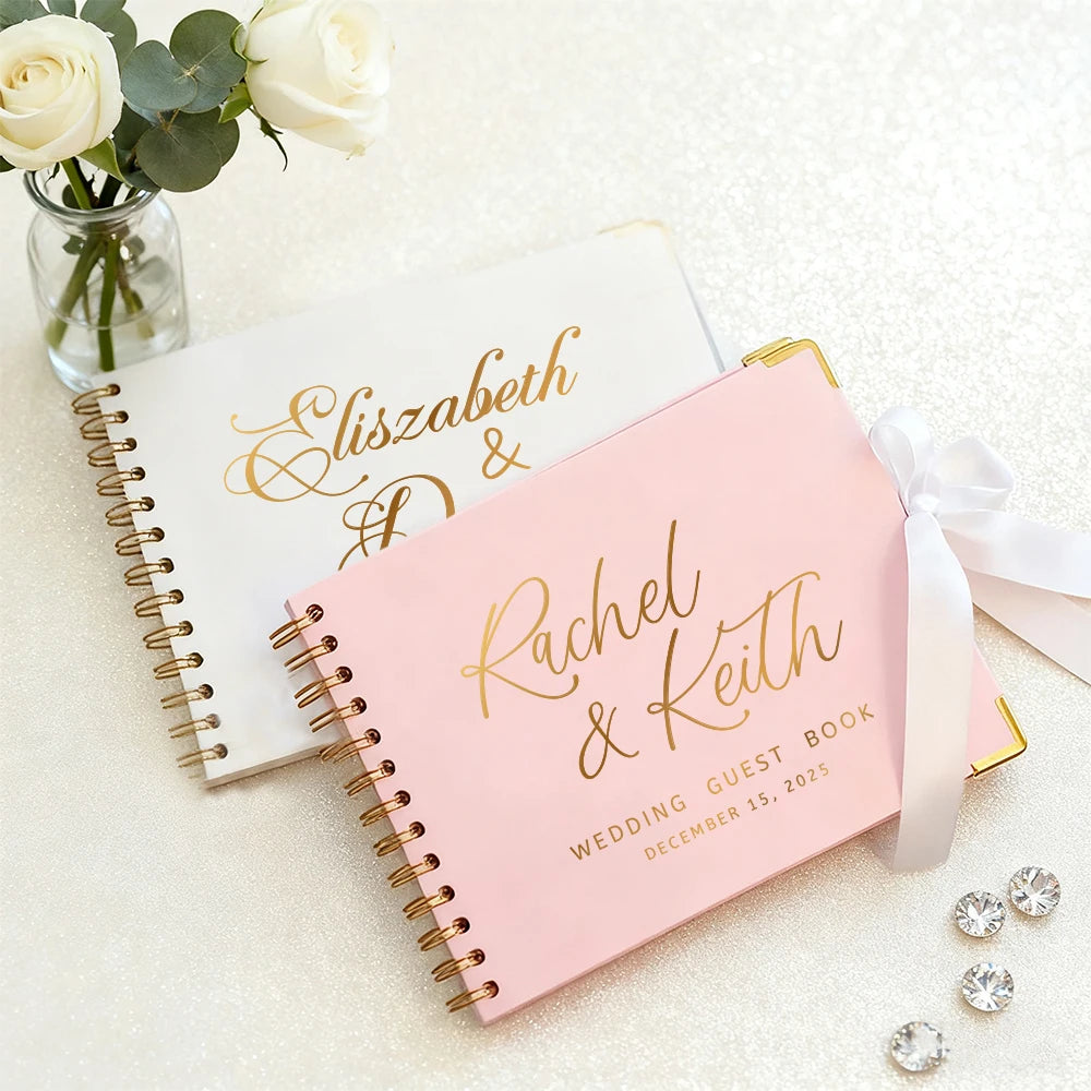 Livre d'Or Mariage Personnalisé Prénoms et Date