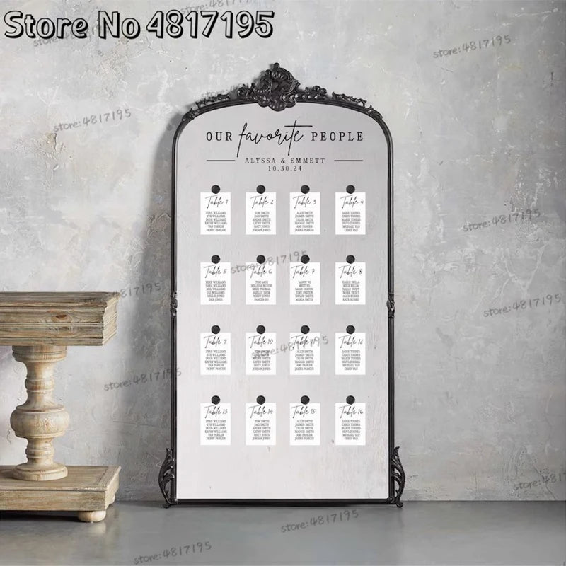 Stickers Titre Plan de Table Mariage