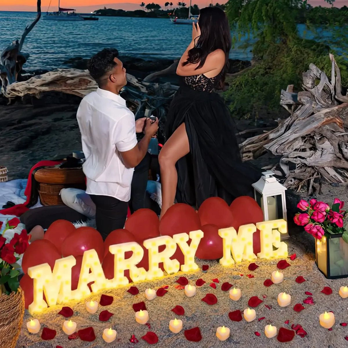 Kit lettres lumineuses Marry Me