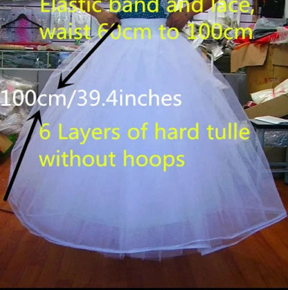 Jupon Mariée sans Cerceau en Tulle