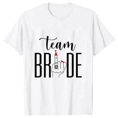 T-shirt EVJF Team Bride Doigt Bagué
