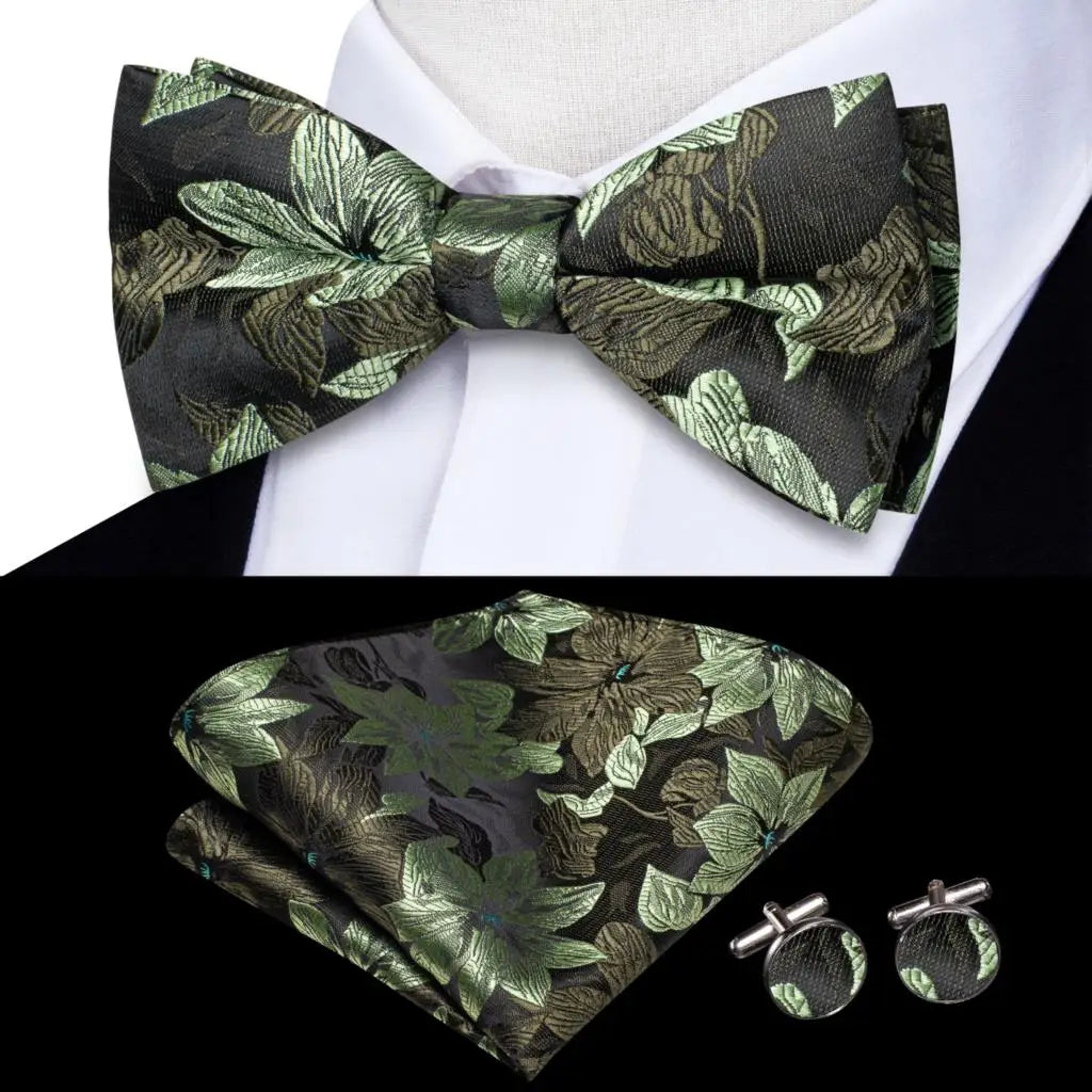 Coffret nœud papillon mariage homme vert