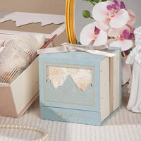 Coffret cadeau mariage avec carte de vœux — Bleu