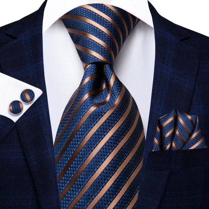 Coffret Cravate Mariage Homme avec Pochette et Manchettes