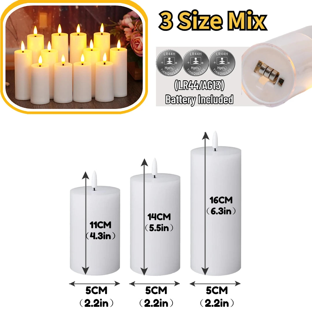 Bougies LED Piliers Mariage