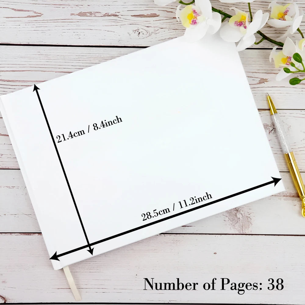 Livre d'Or Mariage Personnalisé Blanc ou Noir