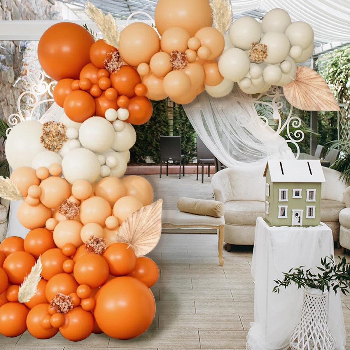 Arche Ballon Mariage Orange Mat — vue 2