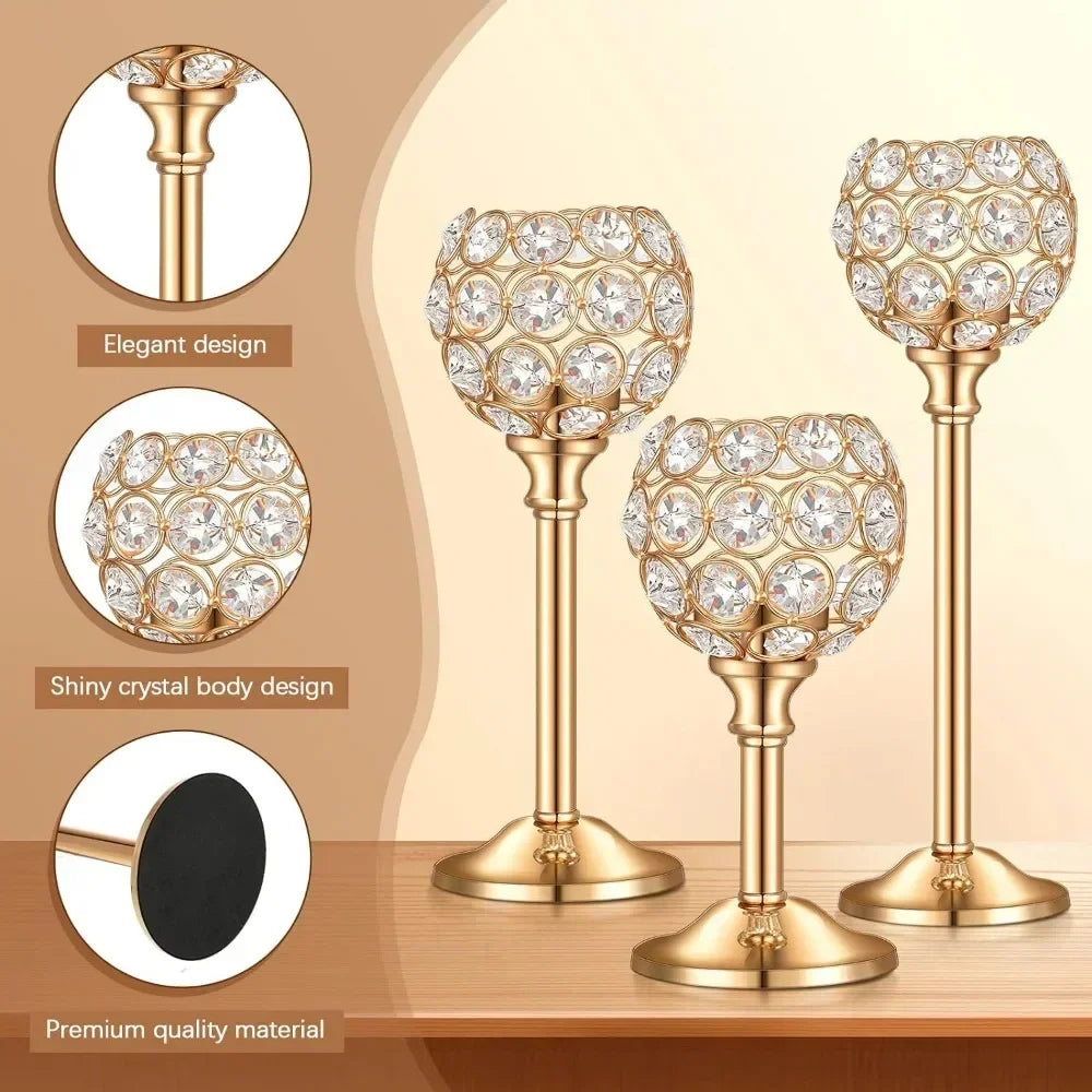 Bougeoir Cristal Trois Coupelles Mariage