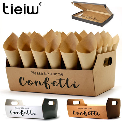 Support cônes à confettis mariage
