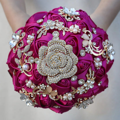 Bouquet de mariée satin et strass
