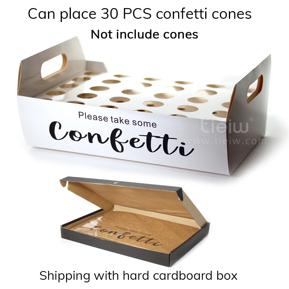 Support cônes à confettis mariage