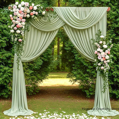 Panneau Voilage Arche Mariage Mousseline