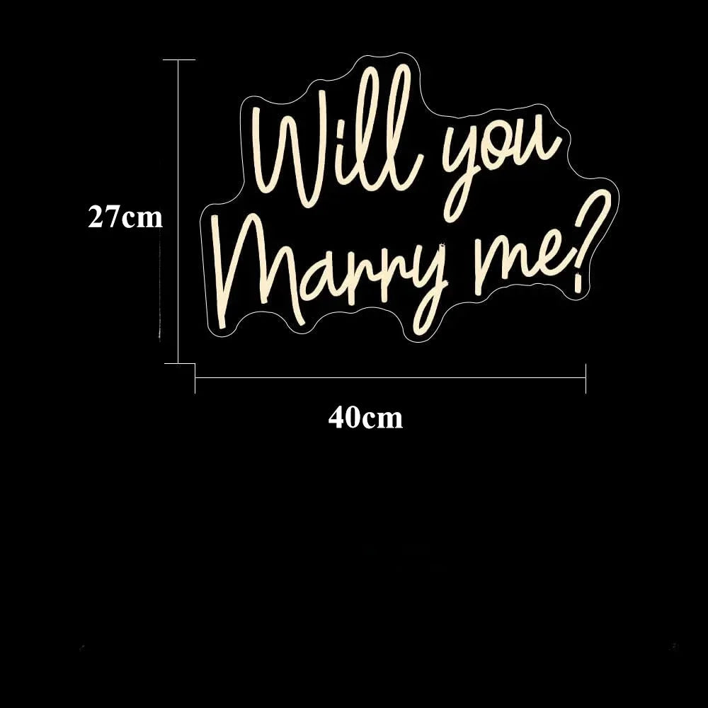 Néon LED Demande en Mariage — vue 3