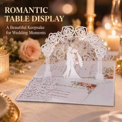 Faire-Part Mariage 3D Arche de Roses — vue 4