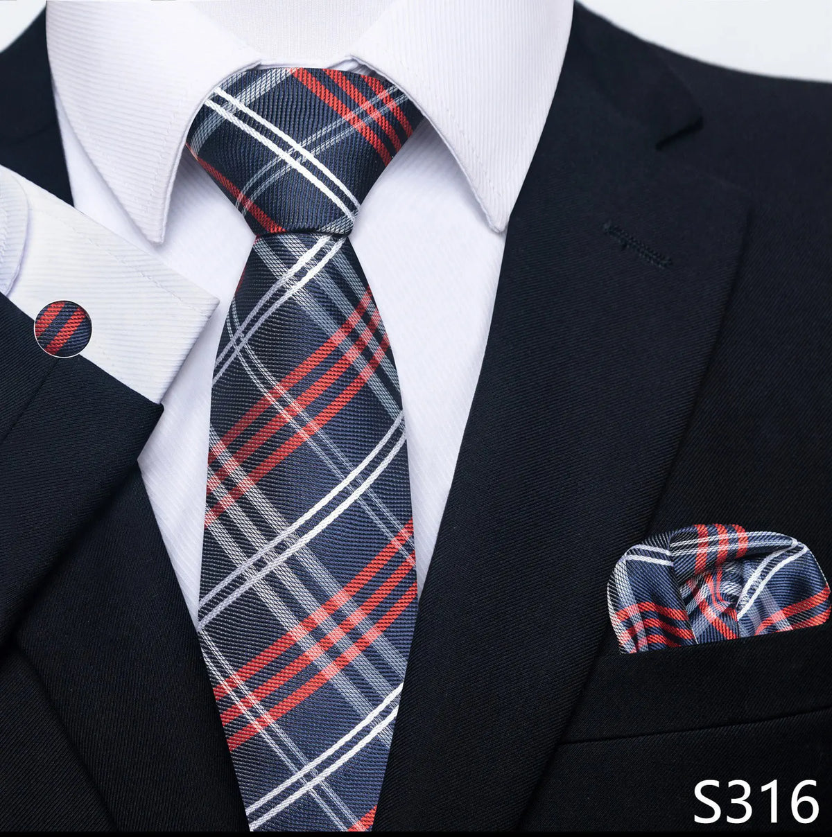 Coffret cravate mariage homme et pochette