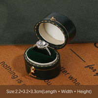 Écrin bague fiançailles vintage simili cuir — vue 13