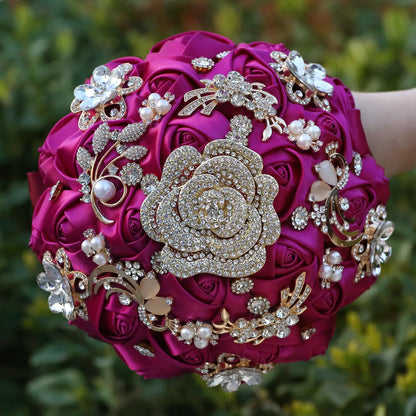 Bouquet de mariée satin et strass — vue 4
