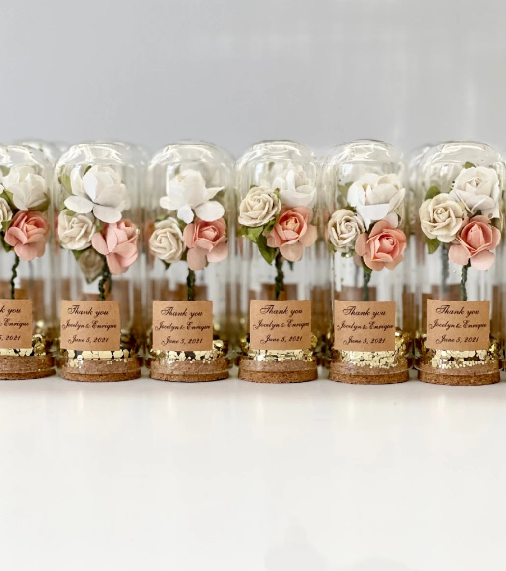 Mini cloche verre cadeau invité mariage — vue 2