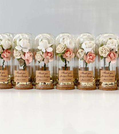 Mini cloche verre cadeau invité mariage — vue 2