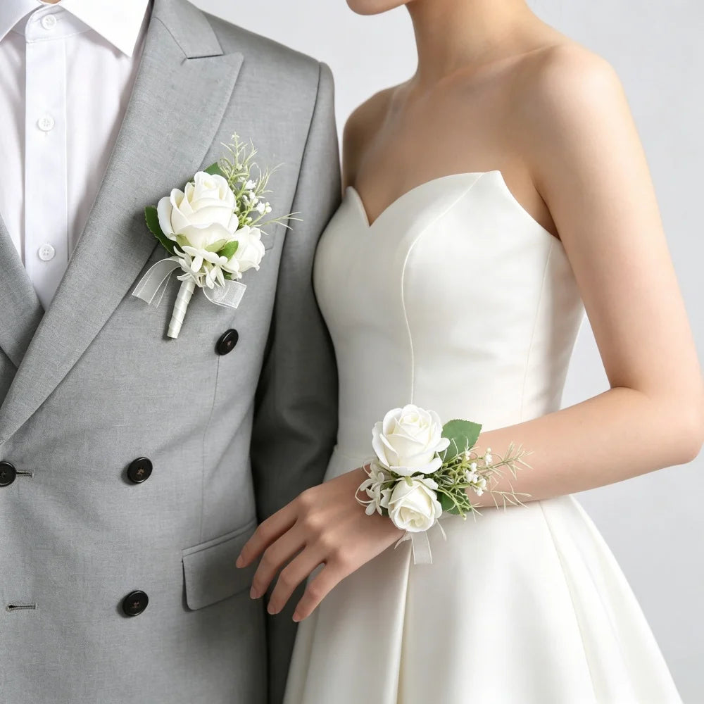 Corsage Poignet et Boutonnière Mariage