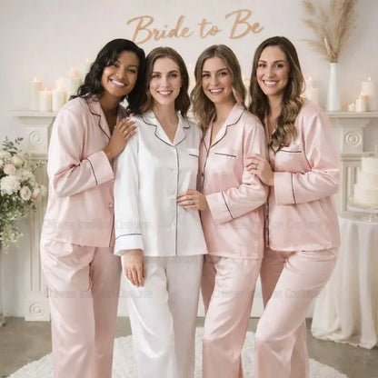 Pyjama Long Satin Demoiselles d'Honneur