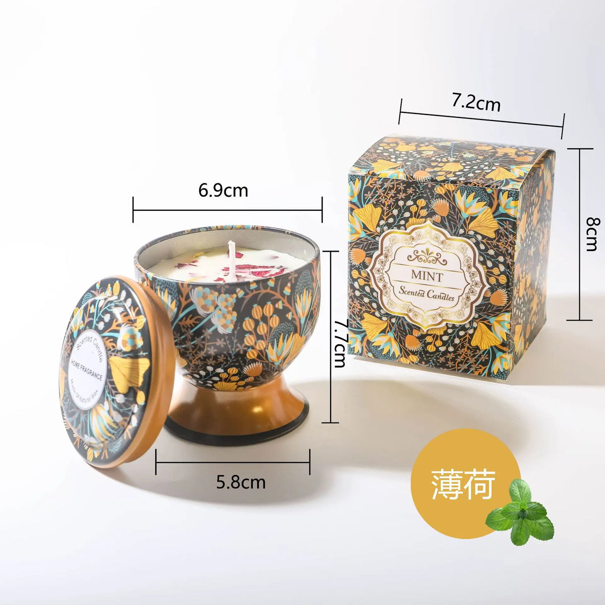 Bougie mariage parfumée en coupe décorée — vue 10