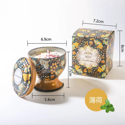 Bougie mariage parfumée en coupe décorée — vue 10