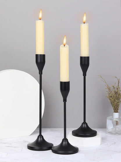 Bougeoir mariage lot de 3 chandeliers hauteurs graduées